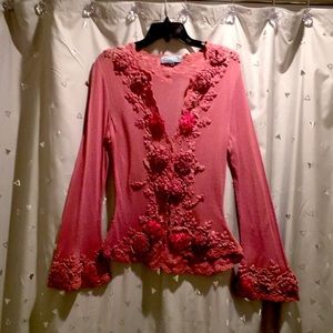 Flower embroidered jacket